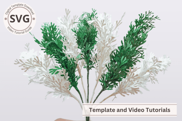 Download Paper Flower Leaves Foliage SVG Template - Leaves Collection