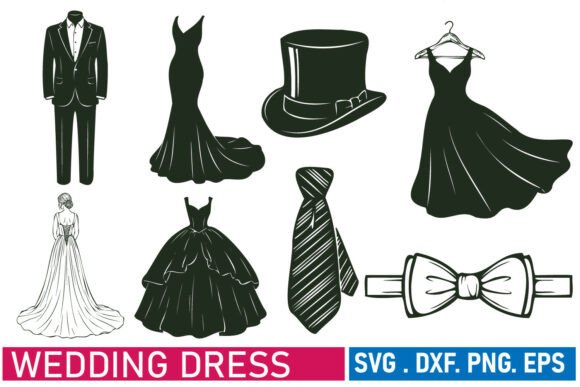 Download Wedding Dress and Groom Attire SVG - Groom Collection