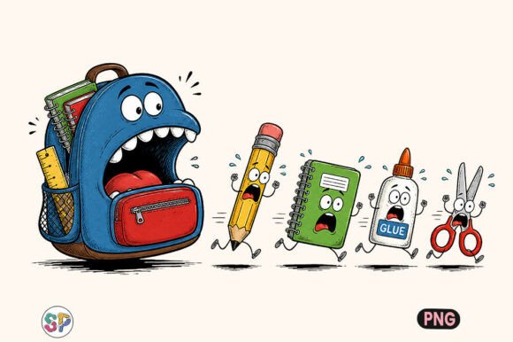 Download Funny Back to School Backpack Trendy Png - Trendy png Collection