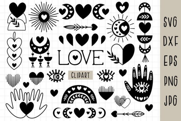 Download Heart Svg, Boho Love Svg, Boho Rainbow - Love svg Collection
