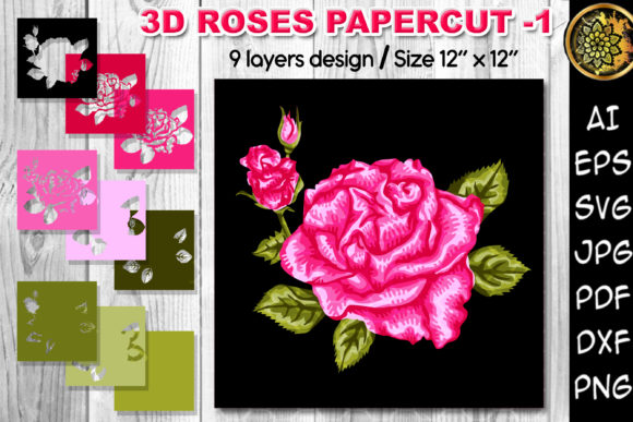 Download 3D Valentine Rose Flowers Clipart -1 - Premium Resources